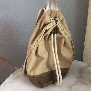 Linen Drawstring Backpack